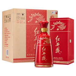 西凤酒 红西凤 52度 500ml*4 整箱装 凤香型白酒