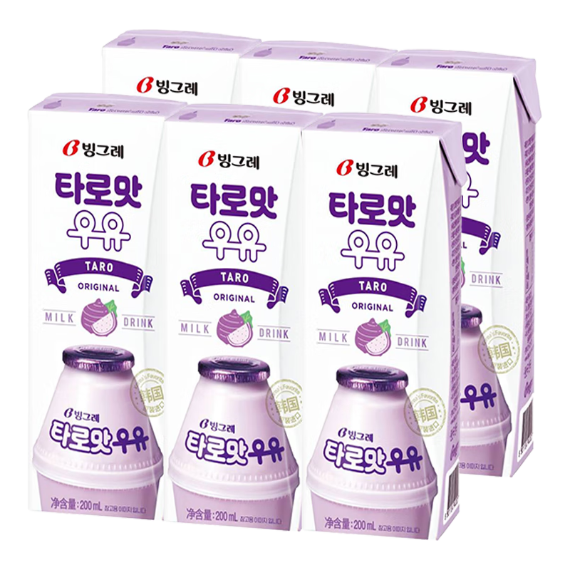  Binggrae/宾格瑞 韩国 儿童牛奶  200-250mL(g) 瓶装 6瓶