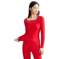  Ordifen/欧迪芬 新疆棉 女士保暖内衣套装  中国红 M