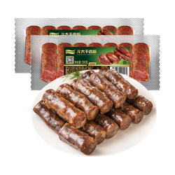 龙大 肉食干香肠160g*2 纯猪肉肠风干肠 山东风味腊肠 开袋即食熟食火腿肠
