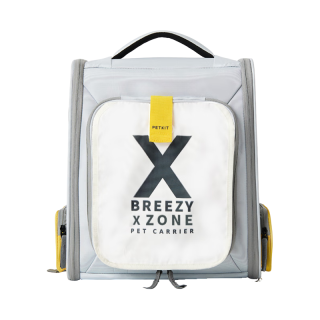 PETKIT 小佩 宠物背包灰色 透明透气外出用大号便携小型犬双肩猫包