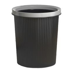 本迪 11L 压圈垃圾桶 黑色 单只装