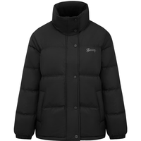 波司登（BOSIDENG）羽绒服女短款立领保暖防风甜美加厚冬季外套 黑色 M 165/88A 体重约120-140斤