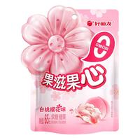 好丽友（orion）果滋果心白桃樱花味65g 水果剥皮软糖夹心爆浆糖果QQ糖休闲零食