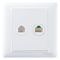 Schneider Electric 施耐德电气 Brillyn睿意系列 A3E52RJ5E 86型插座 电视电脑 白色