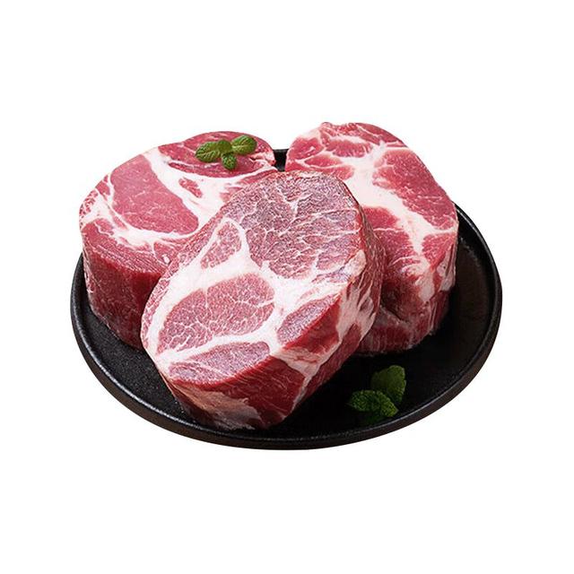 1号会员店 黑猪梅花肉 净重1.2kg 慢养300天猪肉烧烤食材梅肉猪颈肉