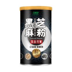 自然道 4黑芝麻核桃桑葚黑米黑豆粉芝麻糊冲饮谷物早晚餐代餐五谷杂粮粉 0添加蔗糖黑芝麻五谷粉600g