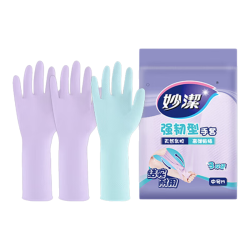 妙潔 妙洁 强韧型家务洗碗手套 中号 3双装