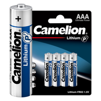 Camelion 飞狮 锂铁电池FR03/AAA/7号 一次性电池4节儿童玩具血压计血糖仪挂钟键盘遥控器