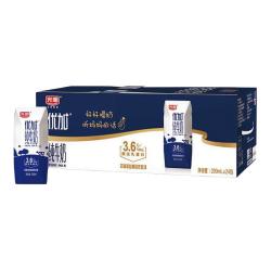 光明 优加 3.6g乳蛋白纯牛奶 200ml*24盒