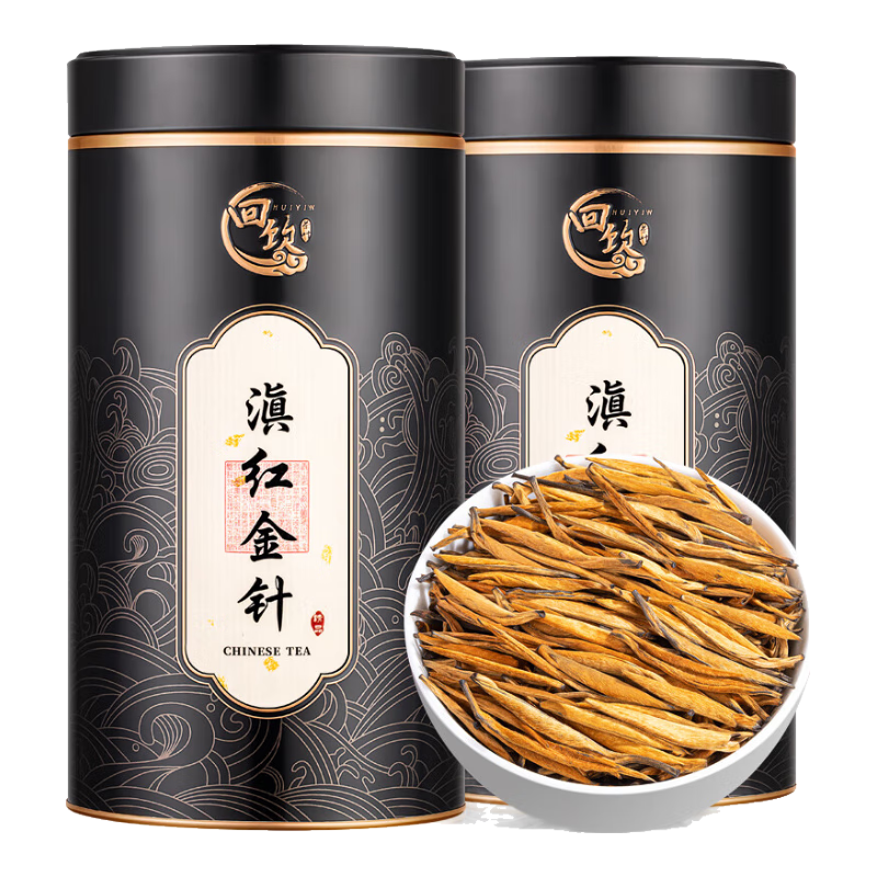 回饮滇红金针云南凤庆古树红茶茶叶特级蜜香型金芽400g礼盒