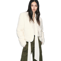 MO&Co.羽绒服2025冬90绒小香风粗呢短款【轻暖漫游系列】MBE4EIN047 米白色 XS /155