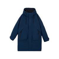 鸭鸭羽绒服男女同款中长款2025年冬季户外加厚连帽保暖外套YX 沙砾棕色 XL 180/96A