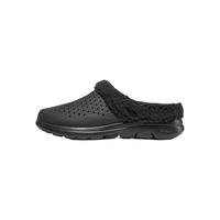 SKECHERS 斯凯奇 泡泡鞋男士毛绒洞洞鞋户外休闲鞋子加绒保暖半拖鞋243014