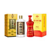 淘金币可用、88VIP：小糊涂仙 君酿+金剑南K6 52%vol 浓香型白酒 500ml*2瓶