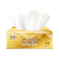 C&S 洁柔 金尊纯韧系列 抽纸 3层*100抽*18包(195*123mm)