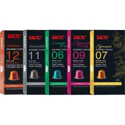 UCC 胶囊咖啡法国进口意式浓缩10粒装适配Nespresso机型 6+7+9+11+12号5盒 共50粒*5g