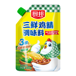 厨邦 三鲜鸡精200g 带嘴袋装 加倍提鲜增香 火锅煲汤凉拌炒菜调味料
