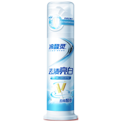 冷酸灵 去渍亮白抗敏感 泵式牙膏  留兰薄荷味 125g