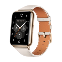 华为 WATCH FIT 2时尚款 真皮表带 月光白 智能手表