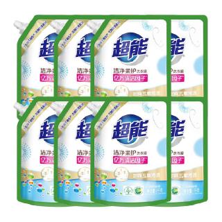 超能 洗衣液洁净柔护鲜艳亮丽16斤天然椰油家用实惠装