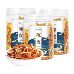 张太和 始创于1915陈皮干丝 陈化老陈皮茶泡水可搭配花草茶80g罐 陈皮干丝80g*3罐