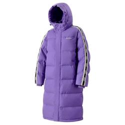NERDY 紫色反光串标中长款大口袋保暖羽绒服