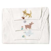 Purcotton 全棉时代 2100010716 婴幼儿纱布汗巾 3条 船锚+轮船+帆船 M