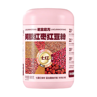 老金磨方 阿胶红枣红豆粉600g营养补气血七红食材枸杞藜麦早餐即食 阿胶红枣红豆粉 600g*2罐