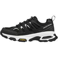 斯凯奇（Skechers）男鞋城市户外鞋耐磨徒步运动鞋舒适缓震休闲鞋 黑色/白色 41码
