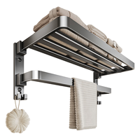 卡贝 免打孔卫生间置物架浴室浴巾架 ⭐⭐双折叠毛巾架