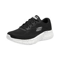 斯凯奇（Skechers）轻奇男款厚底柔软网布透气轻便休闲运动鞋子232596 黑色/白色/BKW 39