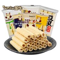 图牛 咸蛋黄卷心酥芝士味夹心蛋卷阿萨牧豆乳注心蛋卷饼干零食