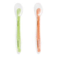 有券的上：英氏 YeeHoO 儿童硅胶勺+收纳盒 2支装 罗曼粉