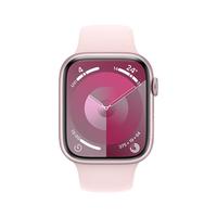 Apple 苹果 Watch Series 9 智能手表 GPS+蜂窝网络款 45mm 粉色铝金属表壳 粉色橡胶表带 M/L MRPD3CH/A