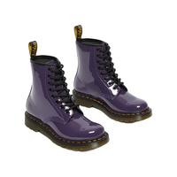 马丁（马汀博士 Dr.Martens）1460 W 经典简约流行光面皮黑色女款8孔马丁靴 黑加仑紫色 37码