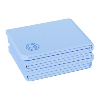 京东京造 小午睡垫 TPE瑜伽垫可折叠便携男女多功能防滑减震奶蓝(加厚款)