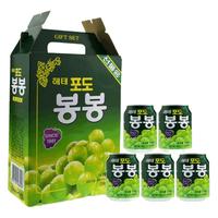海太（HAITAI）韩国果肉饮料整箱乐天LOTTE芒果汁海太葡萄汁混合味 海太葡萄汁12瓶礼盒装