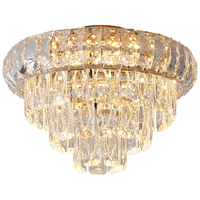 初好轻奢水晶床头吊灯后现代简约卧室餐厅玄关过道高端LED中山 B款直径30cm 三色led