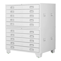 ZHONGWEI 中伟 钢制铁皮柜1号地图柜底图柜文件柜工程图纸柜收纳柜双节