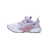 LI-NING 李宁 童鞋儿童运动鞋2023年夏款女大童苍岚2.0云科技减震回弹舒适散热跑步鞋YKFT034-2标准白/月光紫32
