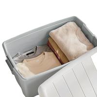 网易严选海“纳”百物 多功能聚划算带盖收纳箱 200斤强悍承重，防尘防潮 【收纳箱大号#120 】 66*40*32cm 1只装