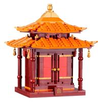 故宫文具 益智积木剔红亭式格 办公桌面 收纳盒
