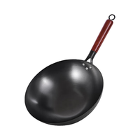 三味真火铁锅章丘炒锅 轻便无涂层炒菜锅手工老式家用熟铁不粘燃气灶 单锅 32cm