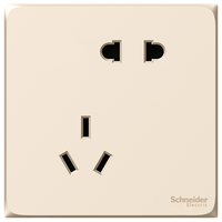 施耐德电气 皓呈系列 A3T426_10USA_WG_C1 斜五孔插座 珍珠金