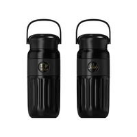 大嘴猴大容量保温杯咖啡杯男女士茶水杯子儿童中秋 曜石黑500ml 曜石黑（316L内胆） 500ml -带茶隔