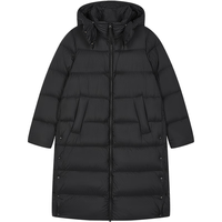 /江南布衣25冬羽绒服长款连帽宽松A型5PAC13700 001/本黑 M