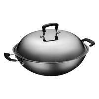 爱仕达(ASD) 大炒锅铸铁锅40cm大号口径铁锅无涂层炒菜锅不易锈 燃气灶电磁炉 40cm CF40E1WG