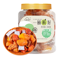 新边界（new boundaries）新边界一桶梅好B 500g 什锦梅子梅干组合陈皮梅片梅有葡萄黄桃