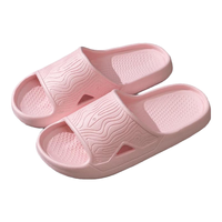 惠夫人 女士居家浴室防滑凉拖 粉色水纹拖 38-39